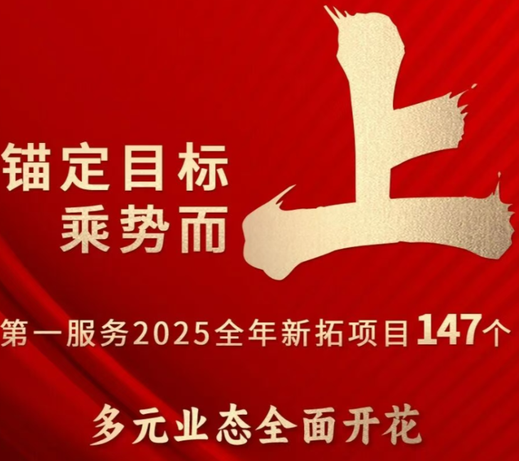锚定目标，乘势而上 | 第一服务2025全年新拓项目147个